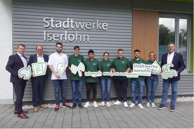 Die neuen Auszubildender des Stadtwerke Iserlohn Konzerns