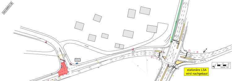 Fernwärmebaustelle Plan