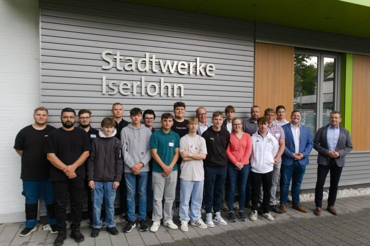 Die neuen Auszubildender des Stadtwerke Iserlohn Konzerns